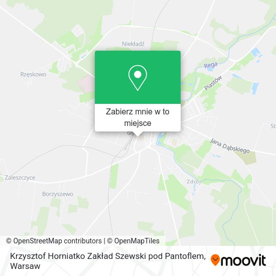 Mapa Krzysztof Horniatko Zakład Szewski pod Pantoflem