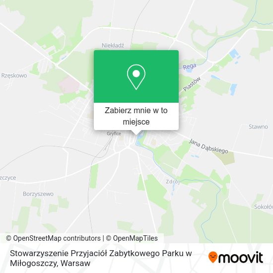 Mapa Stowarzyszenie Przyjaciół Zabytkowego Parku w Miłogoszczy