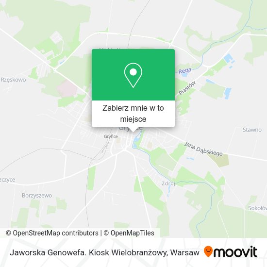 Mapa Jaworska Genowefa. Kiosk Wielobranżowy