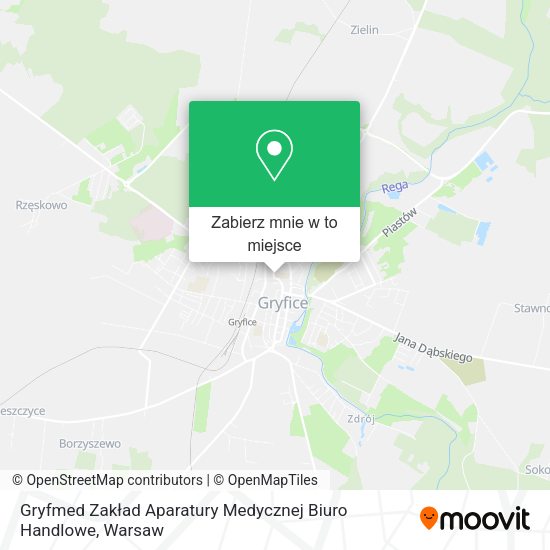 Mapa Gryfmed Zakład Aparatury Medycznej Biuro Handlowe