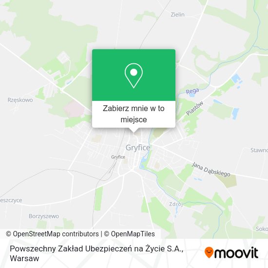 Mapa Powszechny Zakład Ubezpieczeń na Życie S.A.