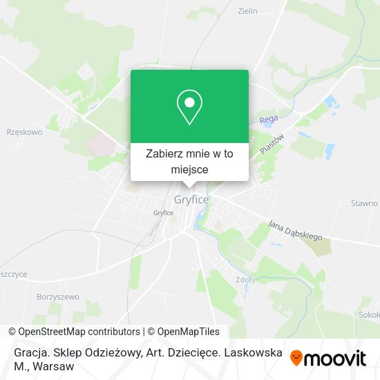 Mapa Gracja. Sklep Odzieżowy, Art. Dziecięce. Laskowska M.