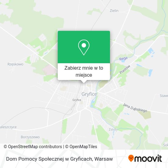 Mapa Dom Pomocy Społecznej w Gryficach