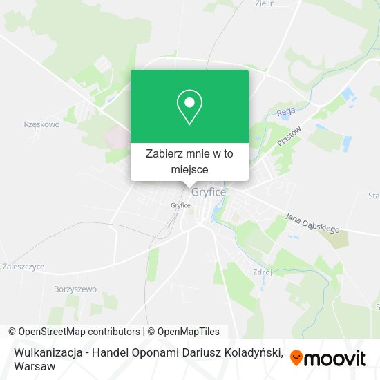 Mapa Wulkanizacja - Handel Oponami Dariusz Koladyński