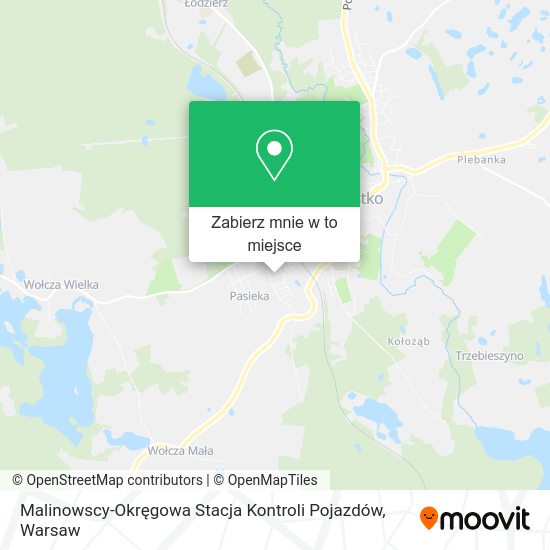 Mapa Malinowscy-Okręgowa Stacja Kontroli Pojazdów