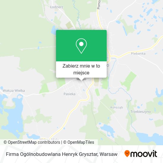 Mapa Firma Ogólnobudowlana Henryk Grysztar