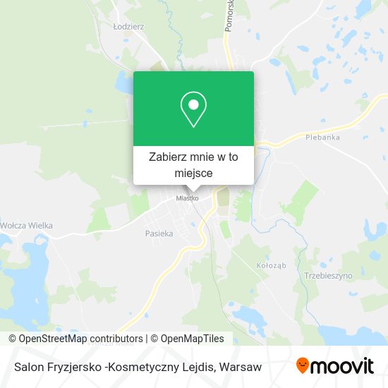 Mapa Salon Fryzjersko -Kosmetyczny Lejdis