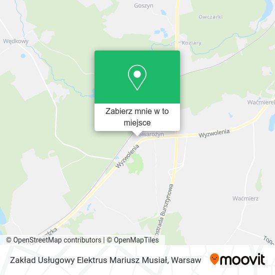 Mapa Zakład Usługowy Elektrus Mariusz Musiał