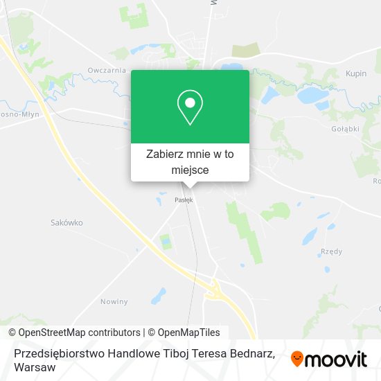 Mapa Przedsiębiorstwo Handlowe Tiboj Teresa Bednarz