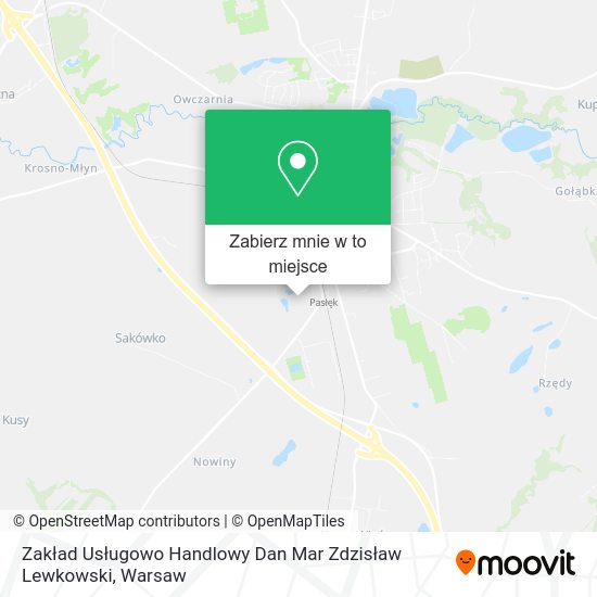 Mapa Zakład Usługowo Handlowy Dan Mar Zdzisław Lewkowski