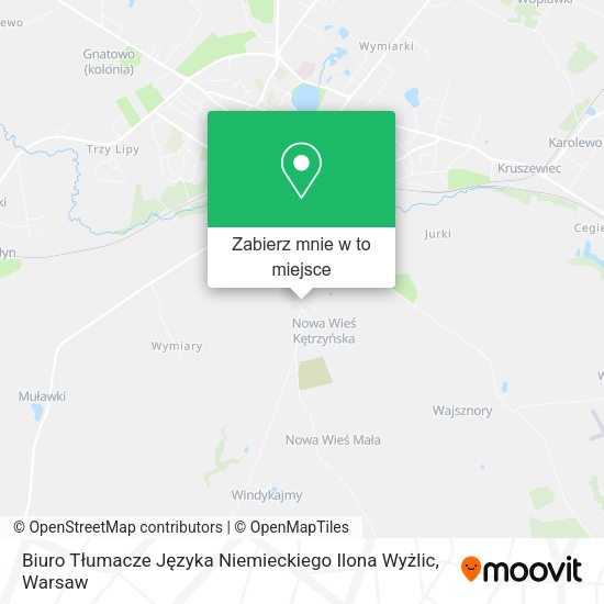 Mapa Biuro Tłumacze Języka Niemieckiego Ilona Wyżlic