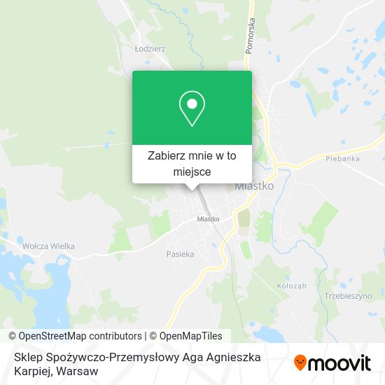 Mapa Sklep Spożywczo-Przemysłowy Aga Agnieszka Karpiej