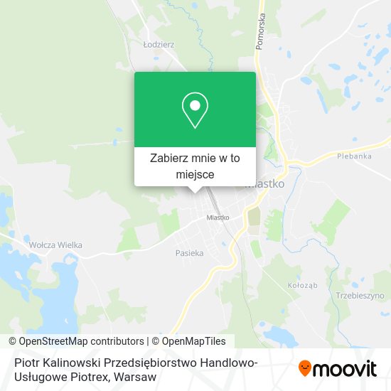 Mapa Piotr Kalinowski Przedsiębiorstwo Handlowo-Usługowe Piotrex