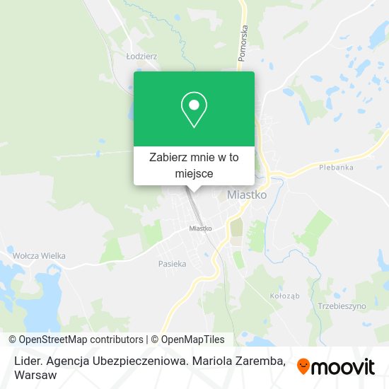 Mapa Lider. Agencja Ubezpieczeniowa. Mariola Zaremba