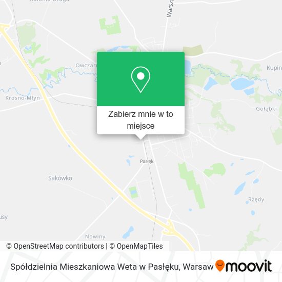 Mapa Spółdzielnia Mieszkaniowa Weta w Pasłęku