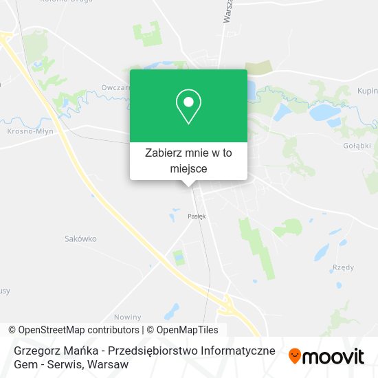 Mapa Grzegorz Mańka - Przedsiębiorstwo Informatyczne Gem - Serwis