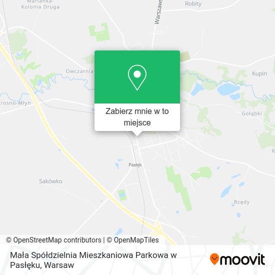 Mapa Mała Spółdzielnia Mieszkaniowa Parkowa w Pasłęku