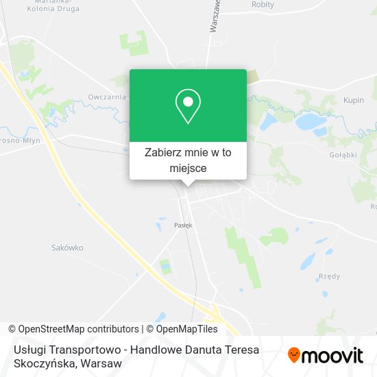 Mapa Usługi Transportowo - Handlowe Danuta Teresa Skoczyńska