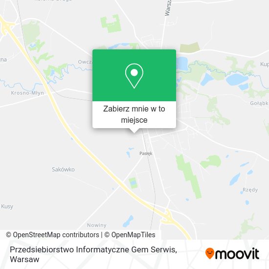 Mapa Przedsiebiorstwo Informatyczne Gem Serwis