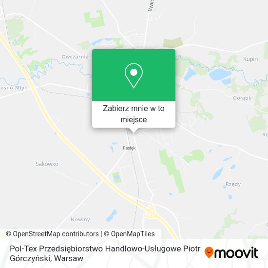 Mapa Pol-Tex Przedsiębiorstwo Handlowo-Usługowe Piotr Górczyński