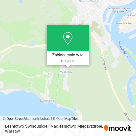 Mapa Leśnictwo Świnoujście - Nadleśnictwo Międzyzdroje