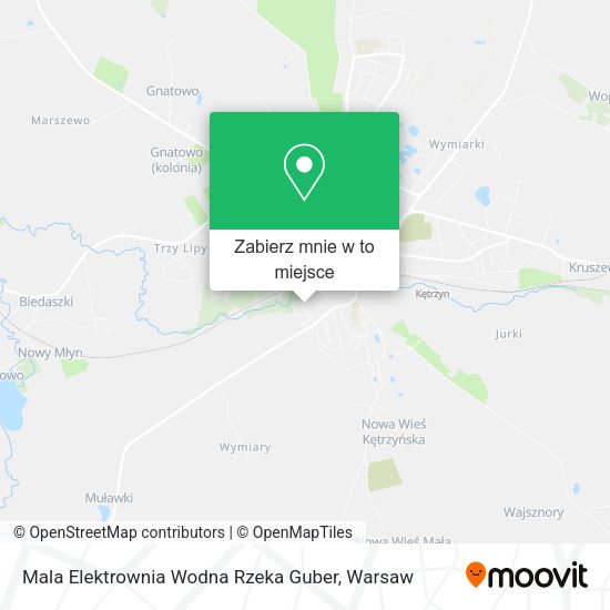 Mapa Mala Elektrownia Wodna Rzeka Guber