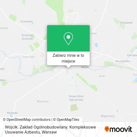 Mapa Wójcik. Zakład Ogólnobudowlany. Kompleksowe Usuwanie Azbestu