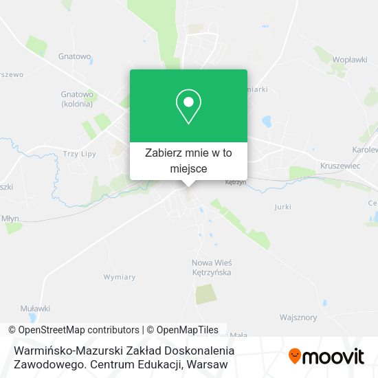 Mapa Warmińsko-Mazurski Zakład Doskonalenia Zawodowego. Centrum Edukacji