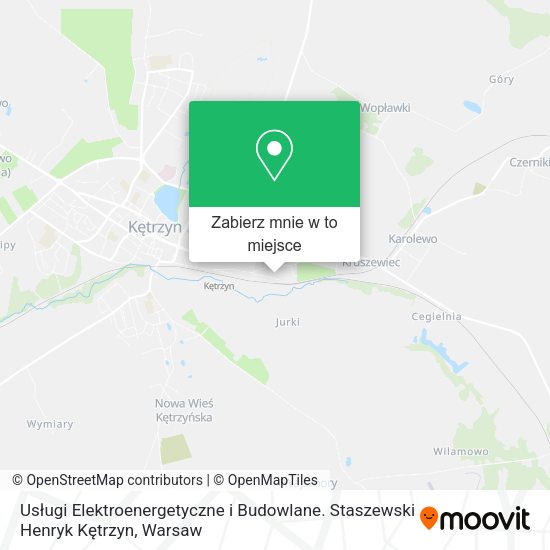 Mapa Usługi Elektroenergetyczne i Budowlane. Staszewski Henryk Kętrzyn