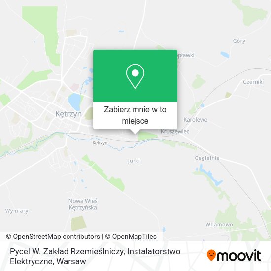 Mapa Pycel W. Zakład Rzemieślniczy, Instalatorstwo Elektryczne