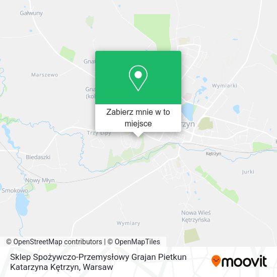 Mapa Sklep Spożywczo-Przemysłowy Grajan Pietkun Katarzyna Kętrzyn