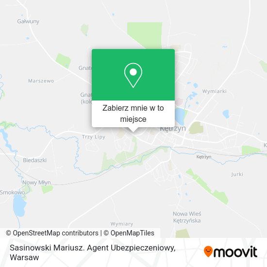 Mapa Sasinowski Mariusz. Agent Ubezpieczeniowy