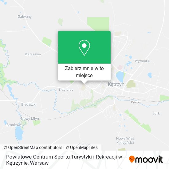 Mapa Powiatowe Centrum Sportu Turystyki i Rekreacji w Kętrzynie