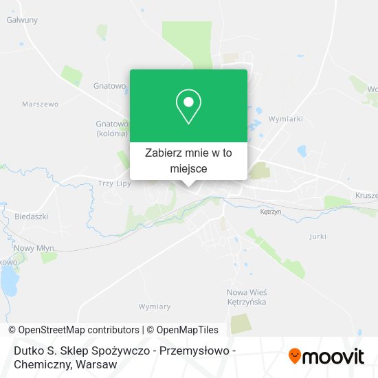 Mapa Dutko S. Sklep Spożywczo - Przemysłowo - Chemiczny