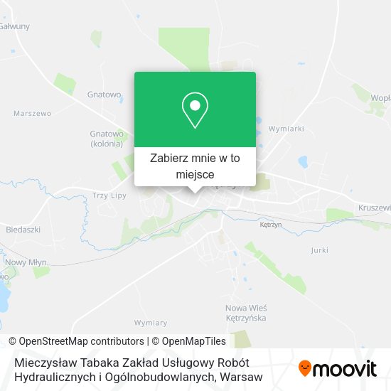 Mapa Mieczysław Tabaka Zakład Usługowy Robót Hydraulicznych i Ogólnobudowlanych