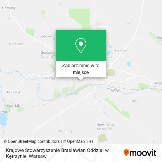 Mapa Krajowe Stowarzyszenie Brasławian Oddział w Kętrzynie