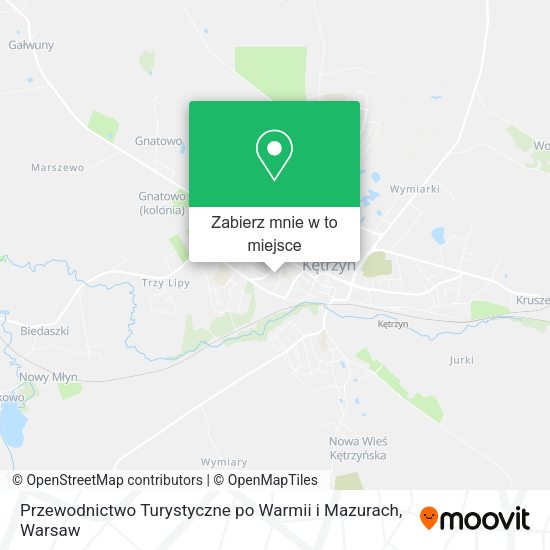 Mapa Przewodnictwo Turystyczne po Warmii i Mazurach