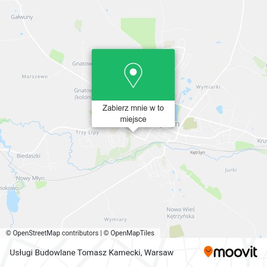 Mapa Usługi Budowlane Tomasz Kamecki