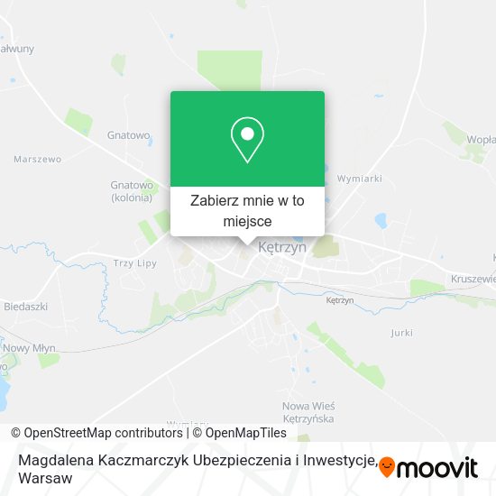 Mapa Magdalena Kaczmarczyk Ubezpieczenia i Inwestycje