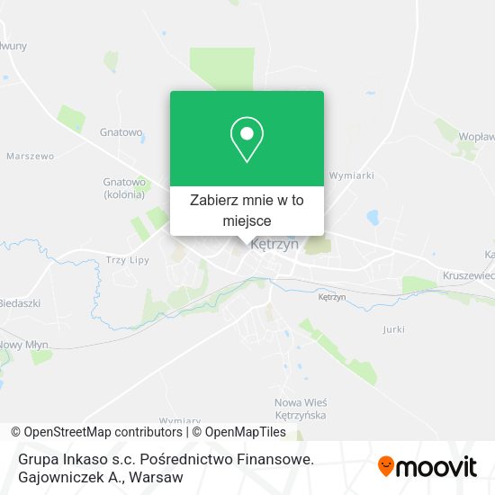 Mapa Grupa Inkaso s.c. Pośrednictwo Finansowe. Gajowniczek A.