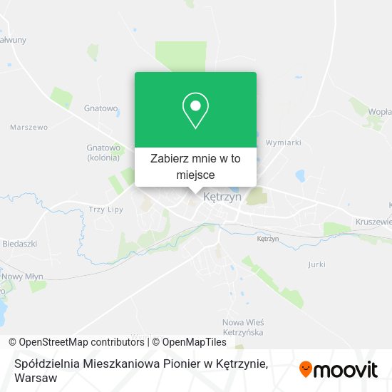 Mapa Spółdzielnia Mieszkaniowa Pionier w Kętrzynie