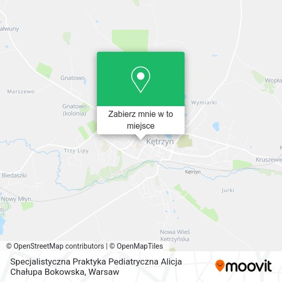 Mapa Specjalistyczna Praktyka Pediatryczna Alicja Chałupa Bokowska