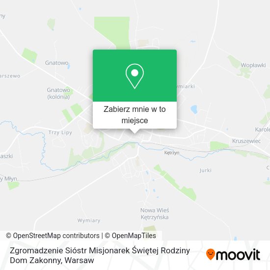 Mapa Zgromadzenie Sióstr Misjonarek Świętej Rodziny Dom Zakonny