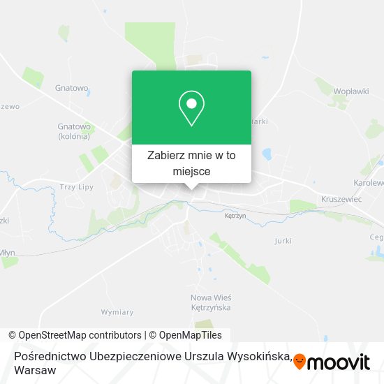 Mapa Pośrednictwo Ubezpieczeniowe Urszula Wysokińska