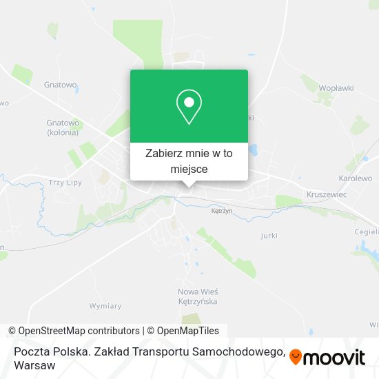 Mapa Poczta Polska. Zakład Transportu Samochodowego