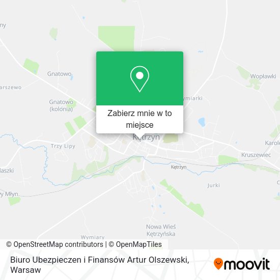 Mapa Biuro Ubezpieczen i Finansów Artur Olszewski