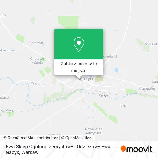 Mapa Ewa Sklep Ogolnoprzemyslowy i Odziezowy Ewa Gacyk