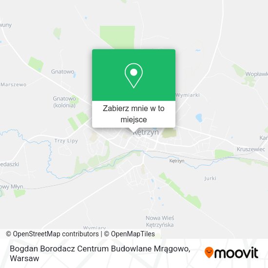 Mapa Bogdan Borodacz Centrum Budowlane Mrągowo