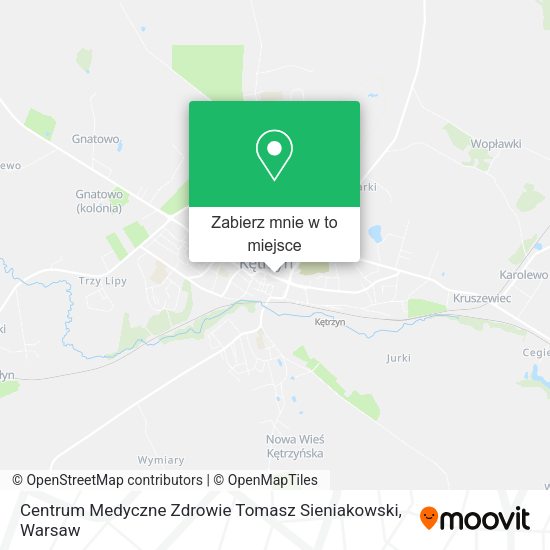 Mapa Centrum Medyczne Zdrowie Tomasz Sieniakowski