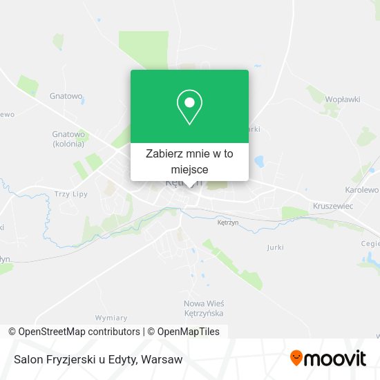 Mapa Salon Fryzjerski u Edyty